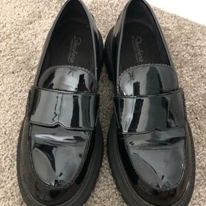 Skechers Black Slip-On Loafers with Moccasin Toe
